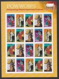 #5978-5981 Powwows - Forever 2025 Sheet of 20 MNH (4 Different) - Picture 1 of 2