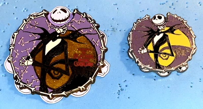 DISNEY WDW 2008 NBC NIGHTMARE JACK SKELLINGTON EXPRESSIONS SPINNER PIN & MAGNET - Image 1 of 4