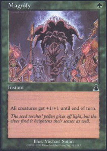 Magnify - Foil ~ Heavily Played Urza's Destiny MTG Magic UltimateMTG Green Card - Image 1 of 1