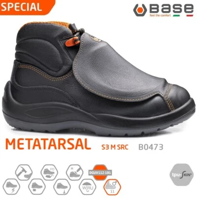 BASE SPECIAL SCARPE ANTINFORTUNISTICA METATARSAL RS S3 M SRC meccanica B0473 + - Immagine 1 di 4