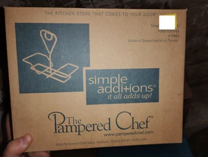 The Pampered Chef Small Square Bowl Caddy #1944 Black New In Box - Picture 1 of 1