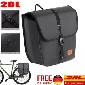 Fahrrad Tasche Gepäckträgertasche 20L Packtaschen Gepäckträger Wasserdicht~ - Bild 1 von 18