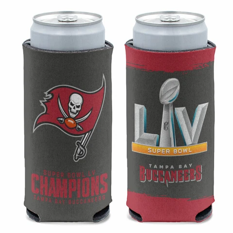 TAMPA BAY BUCCANEERS SUPER BOWL LV CHAMPS 12 0Z SELTZER SLIM CAN COOLER HOLDER Cover