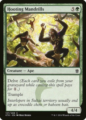 MTG Khans of Tarkir Hooting Mandrills Near Mint English Magic Card 🧙🏽68 - Image 1 of 2