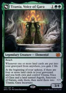 Magic The Gathering Magic The Gathering Titania, Voice of Gaea The Brothers' War casi nuevo - Imagen 1 de 2