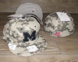 Nike Michigan Wolverines Team Issue TrueFitted Camo Hat Cap Men's Size 7 5/8 - Picture 1 of 1