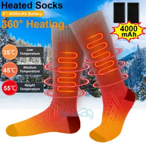 Heated Socks Electric USB Rechargeable Battery Foot Warm Winter Skiing Hunting - Picture 1 of 51