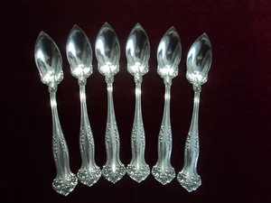 Silverplate Flatware Lot of 6 Fruit Spoon 1901 AVON 1847 Rogers Mono - Picture 1 of 6