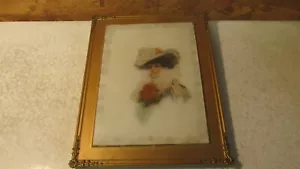 Antiker Hamilton King Druck unter Glas - Bild 1 von 2