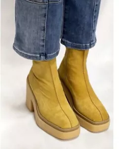 Free People Womens Gigi Ankle Boots Size 10 US 41 EU Platform Retro 70S Style - Picture 1 of 7