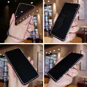 Diamond Glitter Tempered Glass For iPhone 15 Pro Max 14 12 13 Screen Protector - Picture 1 of 12