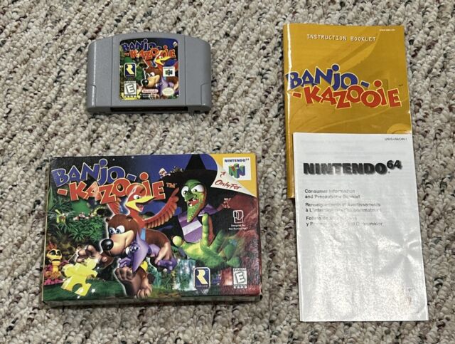 Banjo Kazooie N64 Video Game Nintendo 64 Complete In Box CIB, 1998