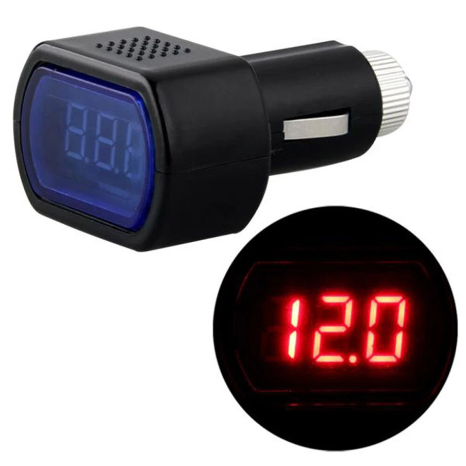 Digital LED Car Auto Cigarette Lighter Volt Voltage Gauge Meter Monitor 12V24V - Image 1 of 4