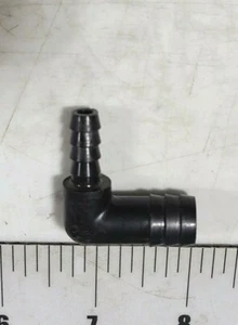 1/2 x 1/4 Plastic 90 Degree Coupling Reducing Elbow Barbed Connector Plastic - Picture 1 of 2