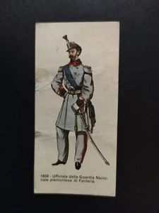 FIGURINA CIOCCOLATO MOTTA 1959/60 UFFICIALE DELLA GUARDIA NAZIONALE PIEMONTESE - Imagen 1 de 2