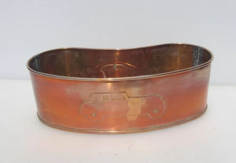 Copper Trough Tub Planter Plant Pot Old Urn Car made in England 13"L Cover
