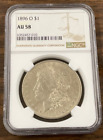 1896-O Morgan Silver Dollar NGC AU58