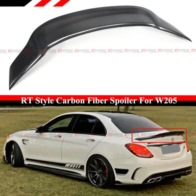 PARA MERCEDES BENZ W205 C63 AMG 2015-2021 ESTILO R ALERÓN MALETERO FIBRA CARBONO Foto 1 de 4