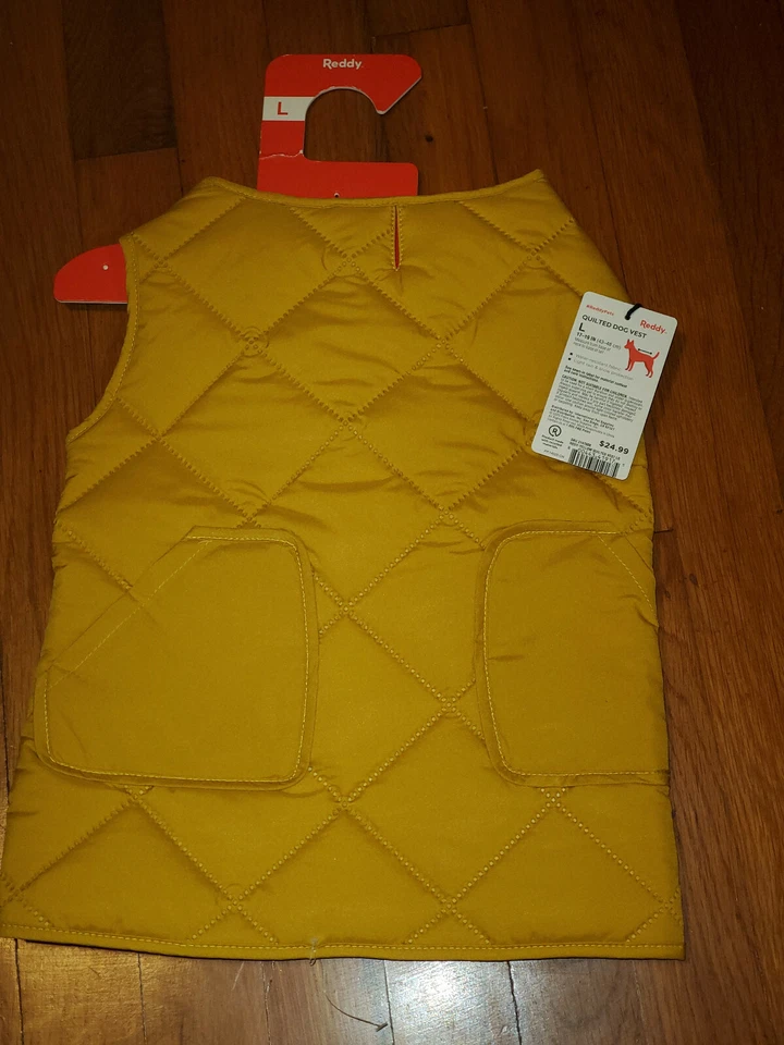 Reddy Yellow Color Quilted Dog Bomber Vest - Image 1 of 1