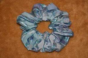 Scrunch-Ups HAIR SCRUNCHIES - Silky Shiny Blue Purple Design Scrunchie - Picture 1 of 2