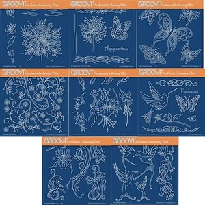 Clarity Stamps Groovi Pergamino Estampado A5 Placa Jayne Nestorenko Flores - Imagen 1 de 20