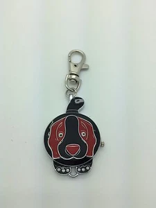 Portachiavi cane nero e rosso Dggy animale portachiavi clip su orologio moda - Foto 1 di 1