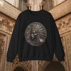 Mens American Chief Medallion sweatshirt Shirt, Moorish Shirt, Native American - Picture 1 of 49