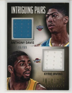 Camiseta parche radiocontrol Panini Intrigue Rookie Anthony Davis + Kyrie Irving 2012-13/99 - Imagen 1 de 2