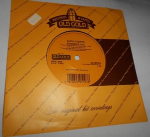 Old Gold Alice Cooper School's Out NM 1985 7" Elected Scarce - Picture 1 of 4