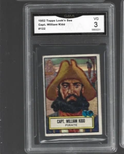 1952 Topps Look 'n See card #122 Capt. William Kidd GMA Grade 3 VG - Picture 1 of 1