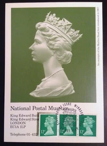 GB QEII 1985 3x12p máquina definitiva en cubierta de tarjeta de museo postal, Windsor SHS - Imagen 1 de 3