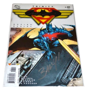 TRINITY #41 Batman Superman Wonder Woman Signed by Mark Bagley & Shane Davis - Picture 1 of 1