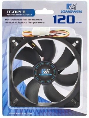 New! KINGWIN CF-012LB 120mm 12CM Silent Desktop Computer Case Fan - (B22) - Image 1 of 4
