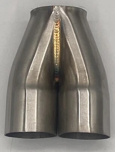 18 gauge Stainless steel merge pipe, twin 1-5/8 Inch to single 1-3/4” - Bild 1 von 10