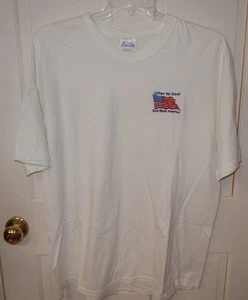 Hanes Heavyweight "United We Stand-God Bless America" Embroidered T-Shirt - XL - Picture 1 of 1