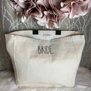 RAE DUNN BRIDE BEUTELTASCHE HANDTASCHE GROSS NEU MIT ETIKETT 20" x 16" Baumwolle 100 % - Bild 1 von 5