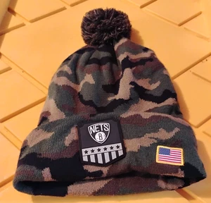 Brooklyn Nets NBA Basketball Team CAMAFLOUGE STOCKING CAP - Picture 1 of 2