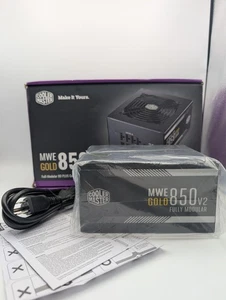 Cooler Master MWE Gold 850 V2 alimentation ATX entièrement modulaire OPENBOX - SANS CÂBLES - - Photo 1/6