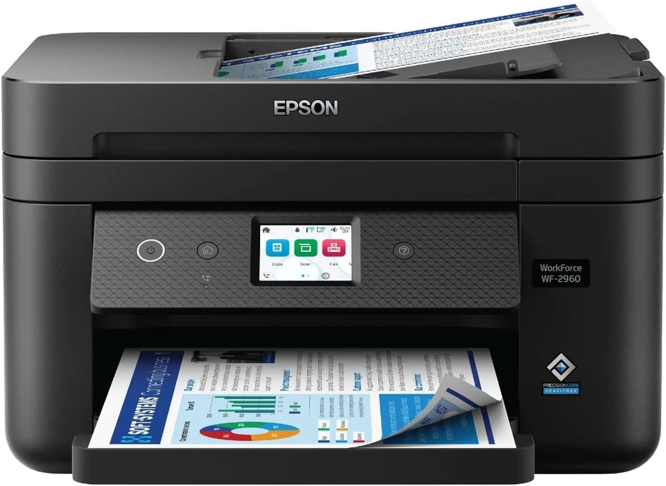 Epson WorkForce WF-2960 Wireless Color Inkjet Printer, All-In-One P/S/C Fax-NIB  - Image 1 of 1