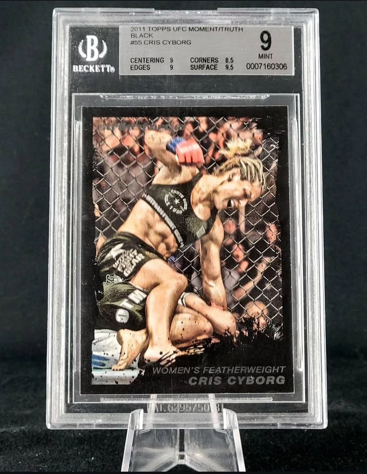 2011 Topps UFC Cris Cyborg Justino Rookie Card Onyx /88 BGS 9  - Image 1 of 1