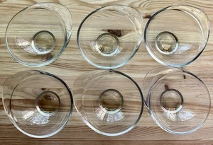 Bormioli Rocco Quattro Stagioni Set of 6 Clear Glass Condiment / Dipping Dishes - Picture 1 of 4