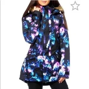 Burton The White Collection Charlie Tie Dye Snow Board Ski Jacket Small - Picture 1 of 11
