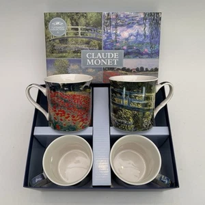 Set of 4 Mugs Leonardo Collection Claude Monet in Gift Box Coffee Set Tea Cups - Picture 1 of 10