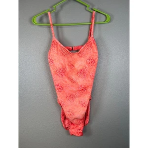 Island Soul Y2K Vintage koralle Blumen Einteiler Badeanzug Damen Größe Medium - Bild 1 von 8