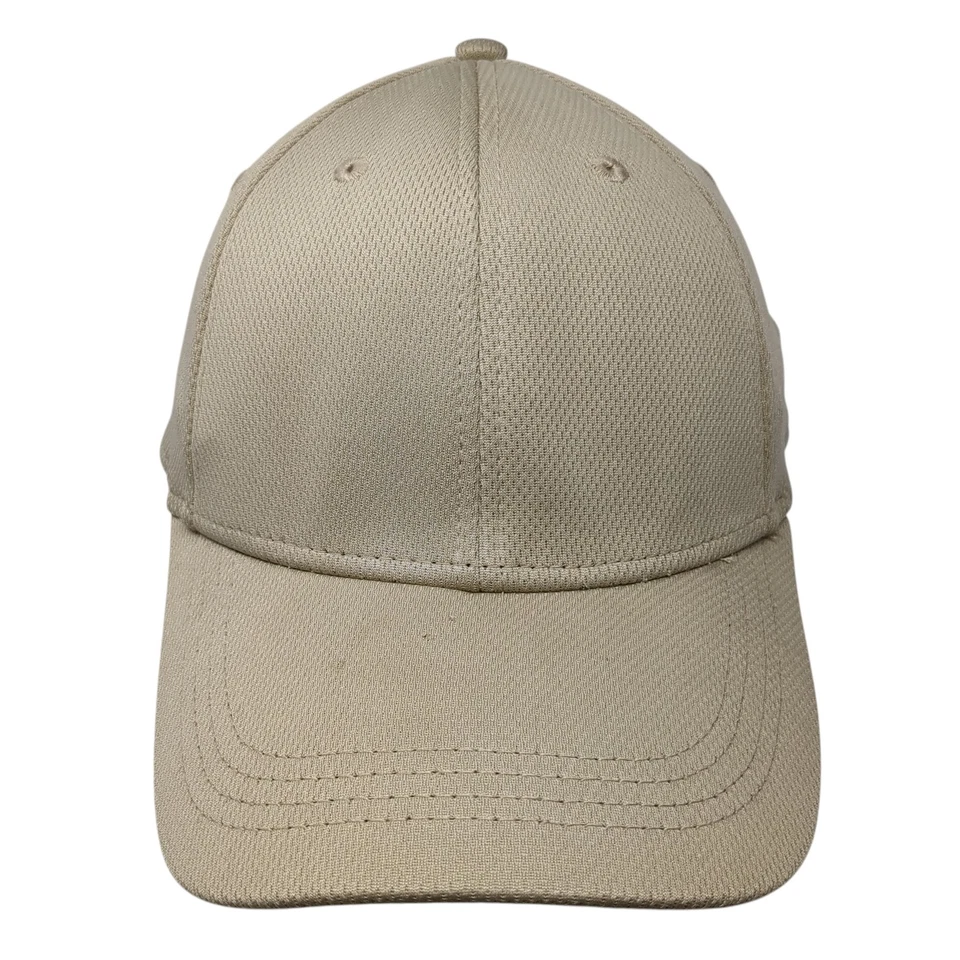 Athletic Works Fitted Baseball Cap Brown XL Vented Holes 6 Panel Blank Polyester - Image 1 of 4