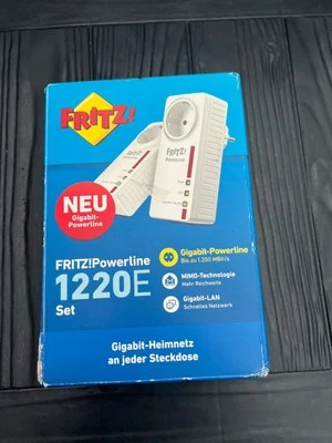 AVM Power LAN FRITZ!Powerline 1220E Set mit OVP - Bild 1 von 3