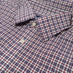 Stafford Regular Fit Travel Broadcloth Plaid Dress Shirt Mens Sz M 15.5/34-35 - Picture 1 of 7