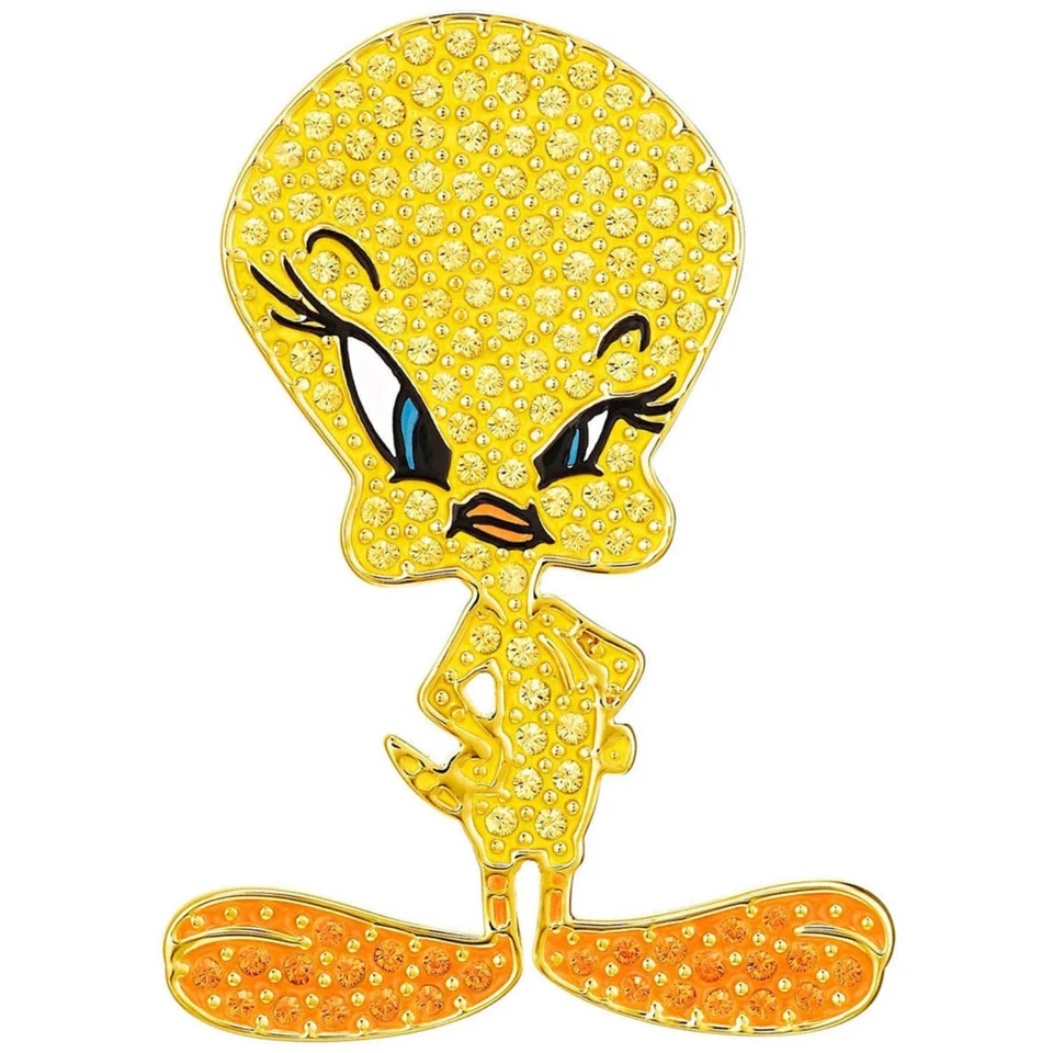 Swarovski Looney Tunes Unisex Tweety Gold-tone Plated Tie Pin 5487641
