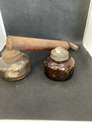 Bug Sprayer With Replacement Amber Jar Lot Of 2 Items VTG - Image 1 of 4