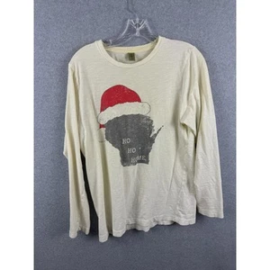 Alternative Clothing Women's Top Size S White Long Sleeve Ho Ho Home Santa - Picture 1 of 8